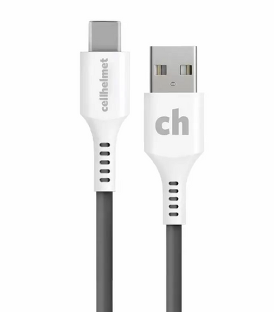 CellHelmet - USB-C to USB-A Charge / Sync Cable (3ft Round)
